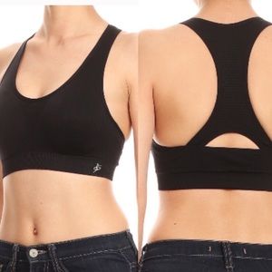 High Impact Sports Bra Black Cut Out Detai…